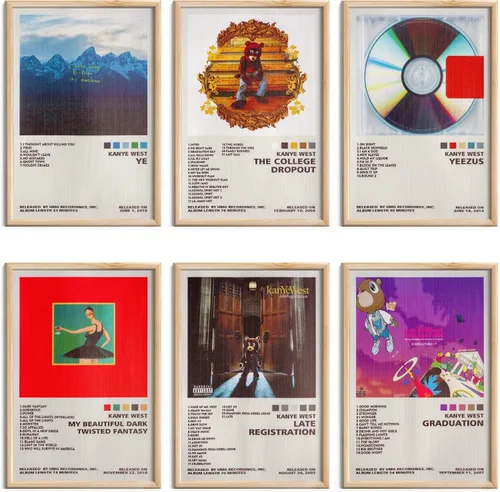 Vista 9 de ManRule Frank Ocean Posters Set de 4 carteles de portada de álbum 8 por 12 pulgadas Carteles de música para estética de habitación Arte de pared