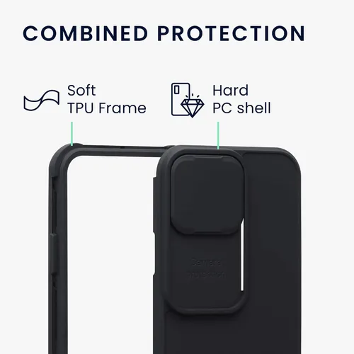 Vista 5 de kwmobile Funda híbrida compatible con Xiaomi Redmi Note 9S / 9 Pro / 9 Pro Max - Funda con cubierta de cámara y parachoques - Funda para teléfono
