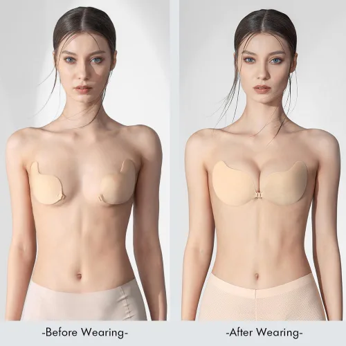 Vista 5 de VCNBRA Adhesive Bra Strapless Sticky Push up Reusable Invisible Bra for Backless Dress