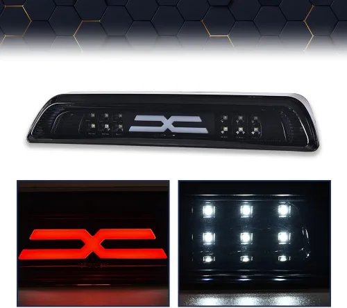 Vista 7 de PIT66 3ª luz LED de freno, compatible con Toyota Tundra 2007-2018 de montaje alto, luz LED de freno de carga trasera de tercera generación, lente