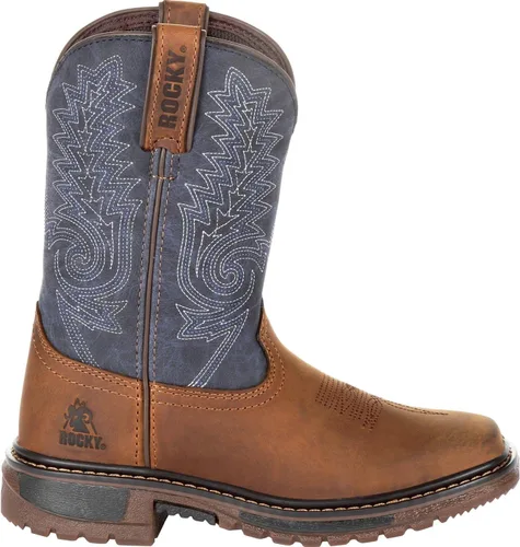 Vista 7 de Rocky Botas Ride FLX Western para niños, Marrón, talla única