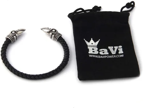 Vista 5 de BAVIPOWER Pulsera de cuervo vikingos de cuervo de cuervo, joyería de cuervo para cosplay, anillos de brazo vikingo para hombres y mujeres, joyería