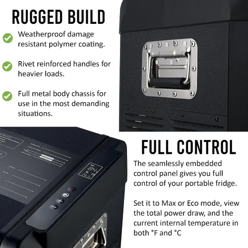 Vista 5 de Explorer Bear Refrigerador de 12 voltios 12 V refrigerador de coche 12/24 V CC 110-240 V CA congelador portátil compresor enfriador 0℉-50℉ 3 años