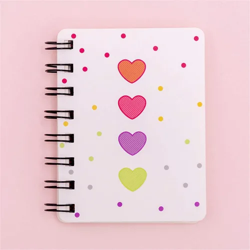 Vista 7 de Yansanido Cuaderno Pequeño en Espiral, 4 Piezas de 3.14 x 4.13 pulgadas, 4 estilos de diseño de tapa dura gruesa, páginas en blanco, 80 hojas, 160