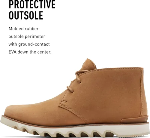 Vista 4 de Sorel Botas Kezar Chukka WP para hombre, botas de lluvia de cuero impermeables