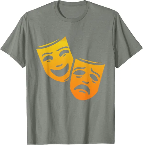 Vista 23 de Comedia y tragedia griega teatro máscaras camiseta