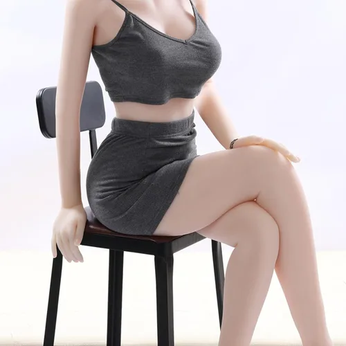 Vista 3 de Realistic Life - Muñeca sexual de tamaño completo con esqueleto integrado, masturbador masculino, juguete sexual realista con pecho grande, blanco