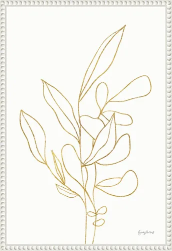 Vista 13 de Amanti Art Lienzo enmarcado para pared, 16 x 23 pulgadas, diseño floral enraizado V dorado por Becky Thorns, arte de lienzo enmarcado