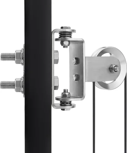 Vista 5 de Sistema de polea de cable para estante de sentadillas, bloques de polea de gimnasio, polea giratoria montada en rack de 180 grados, polea giratoria