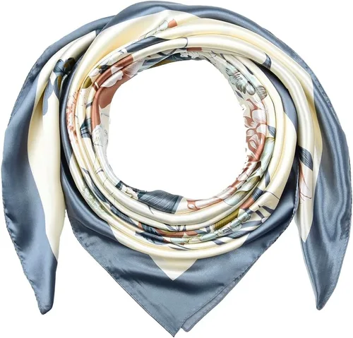 Vista 67 de corciova - Bufanda cuadrada grande para mujer, diadema sedosa para cabello rizado, lazo para dormir por la noche, bandana a la moda, 35 x 35