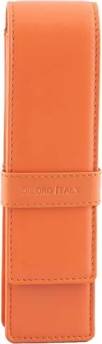 Vista 13 de DiLoro Estuche doble de cuero para lápices para dos bolígrafos y lápices (negro)
