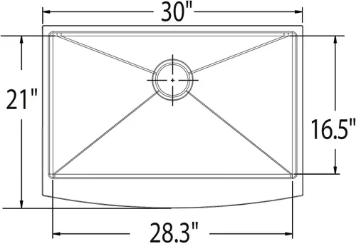 Vista 21 de Moen G18121 Prep - Fregadero de cocina de acero de calibre 18 para montar debajo del delantal, cuenco individual, 30 x 21 pulgadas, acero inoxidable