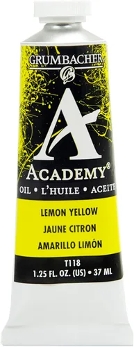 Vista 7 de Grumbacher Academy Pintura al óleo, 1.3 fl oz/1.25 oz, tono pálido amarillo cadmio