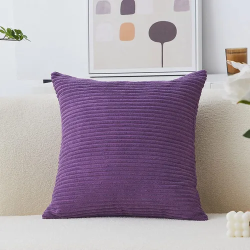 Vista 10 de Home Brilliant Funda de almohada de primavera de 18x18 pulgadas, funda de almohada de terciopelo a rayas para silla y sofá, funda de almohada