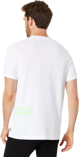 Vista 2 de Psycho Bunny Chester - Camiseta estampada bordada blanca XL (7 de hombre de EE. UU.), Blanco
