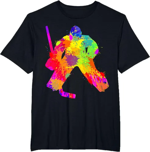 Vista 46 de Camiseta de hockey de hockey sobre hielo, Negro