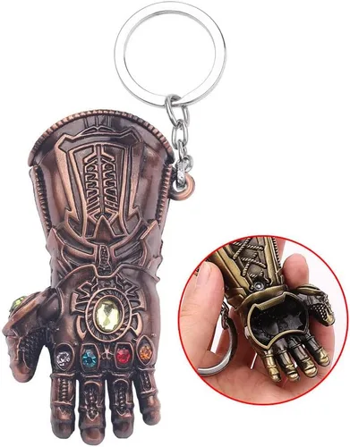 Vista 6 de Llavero Xwbella, llavero con guantelete infinito, regalos geniales para hombres, marido, novio