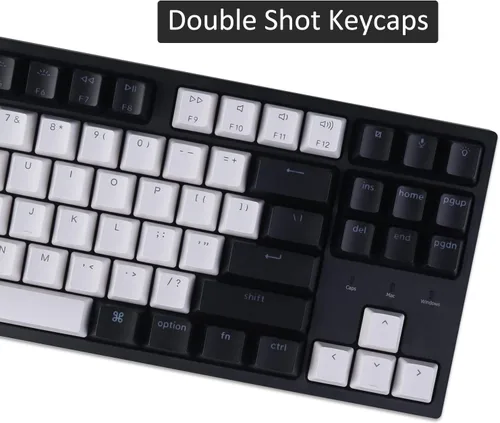 Vista 9 de Keychron Teclado mecánico con cable C1 de 87 teclas, cable USB tipo C, teclas ABS de doble disparo, teclado mecánico para juegos, interruptor