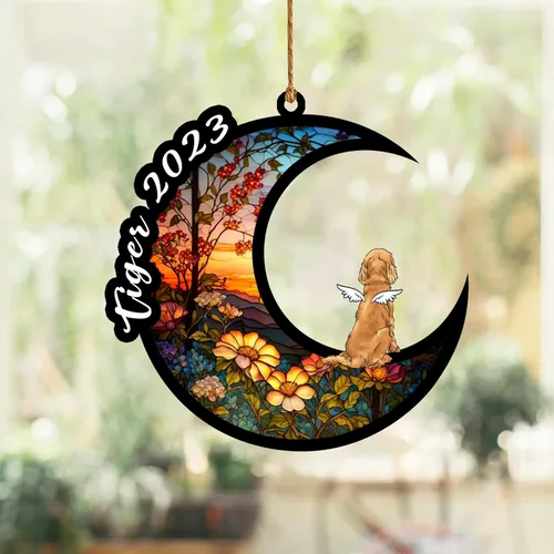 Vista 281 de Nazenti Atrapasoles conmemorativo para perros, adornos de Navidad personalizados para perros, adorno de Navidad, regalos conmemorativos para perros