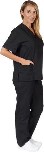 Vista 5 de Natural Uniforms Conjunto de ropa quirúrgica para mujer, camisetas y pantalones médicos - Paquete de 6