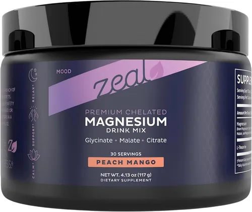 Vista 11 de Zeal Naturals Suplemento triple complejo de magnesio - glicinato, malato, citrato 400 mg, 180 cápsulas Magnesio quelado de alta absorción