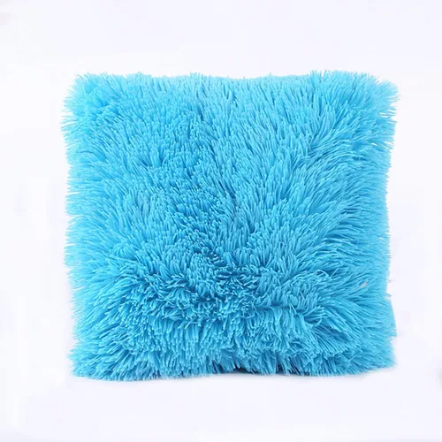 Vista 2 de Healifty 2pcs Deluxe Throw Cover Cushion Shell Case Sofa Crystal, azul para almohada decorativa Felpa Dormitorio número