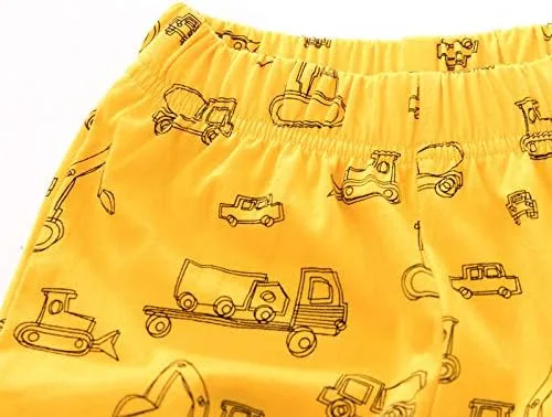 Vista 6 de Pijamas para niños, 100% algodón, 2 piezas, manga corta, conjunto de ropa de dormir de verano para niños, 3t-10t