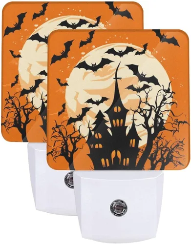 Vista 29 de Juego de 2 lámparas LED de noche enchufables para perros de Navidad, juego de 2 luces nocturnas de emergencia con sensor automático para dormitorio