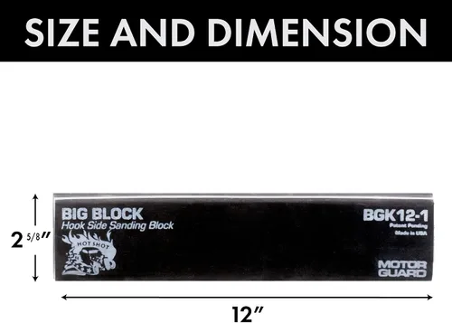 Vista 2 de Motor Guard BGK12-1 Bloque de lijado de cara de gancho de bloque grande de 12 pulgadas