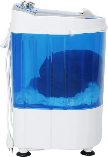 Vista 9 de Mini Lavadora Portátil, Pequeña Lavadora Compacta de 4.4 libras de Capacidad con Cesta de Ciclo de Centrifugado y Manguera de Drenaje Lavadora