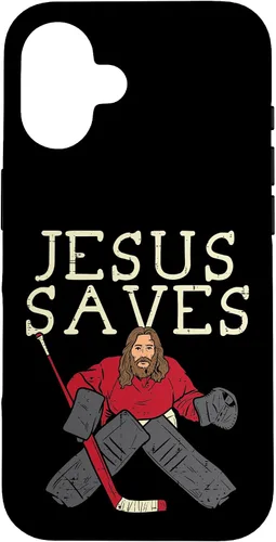 Vista 32 de Jesus Save Ice Hockey Goalie Religious Christian Goaltender Case for iPhone 17