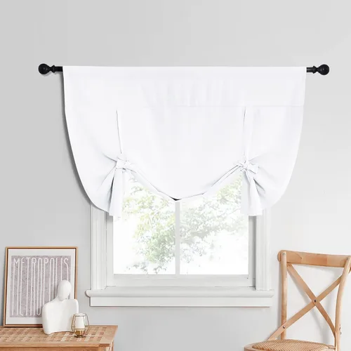 Vista 117 de NICETOWN Cortina Opaca con Aislamiento Térmico – Persiana Enrollable para Ventana de Bebé para Dormitorio/Acción de Gracias