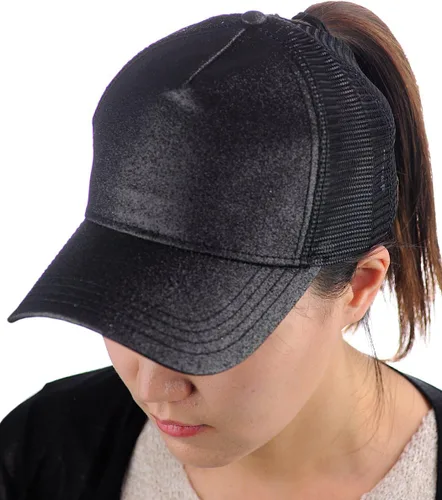 Vista 2 de C.C béisbol para mujer Negro