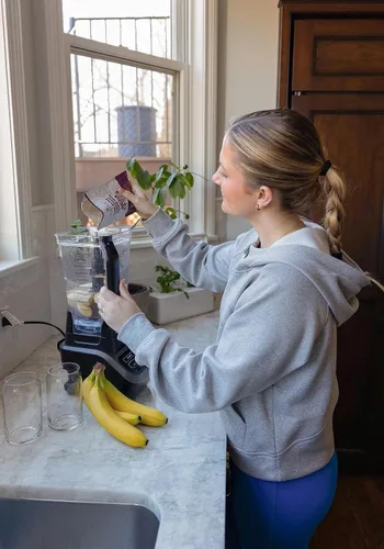 Vista 3 de Polvo de proteína de arroz negro; batido de reemplazo de comidas en polvo de proteína orgánica a base de plantas; 15 paquetes de una sola porción