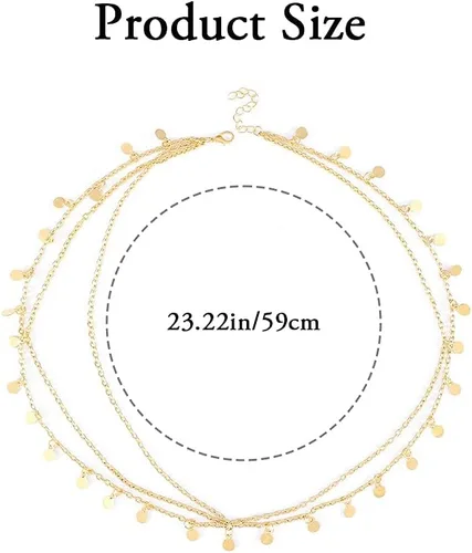 Vista 4 de Brinie Cadena de cabeza bohemia dorada con monedas pequeñas, cadena para el cabello, cabeza de boda, joyería, festival, Halloween, disfraz de novia
