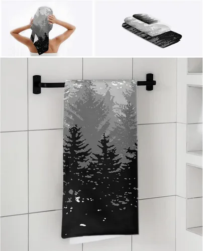 Vista 7 de Juego de toallas de baño de árbol de otoño para baño, toallas de lujo, regalos para mujeres, de secado rápido, playa, cocina, mano, cabello, cara