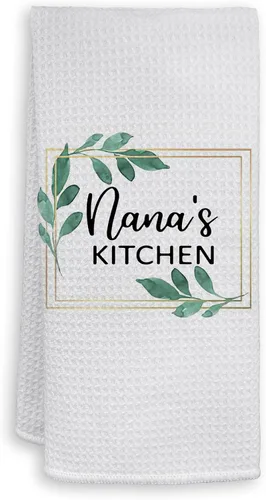 Vista 6 de HIWX La Mejor Abuela Del Mundo - Toallas decorativas de cocina y paños de cocina, diseño bohemio floral de aburela abuela, para el día de la madre