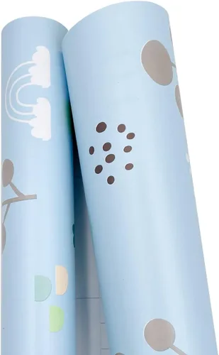 Vista 7 de Revestimiento de estante azul arcoíris nube autoadhesiva para cajón de papel de dibujos animados decoración de pared para dormitorio, cajas