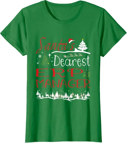 Vista 15 de ERP Manager Xmas Job Cute Christmas T-Shirt