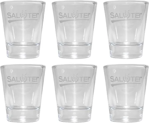 Vista 8 de Salute! Vasos de chupito de fondo pesado medido de 1.5 oz para cocina y bar - Juego (4)