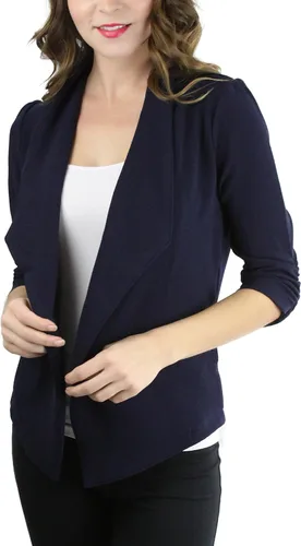 Vista 28 de ToBeInStyle Blazers de manga larga con cremallera y botones para mujer