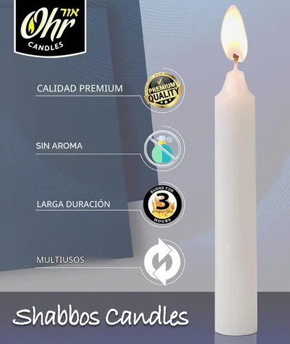 Vista 2 de Shabbos - Velas., Blanco