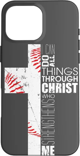 Vista 19 de Baseball Phone Case Christian Bible Verse Philippians 4:13 Case for iPhone 17