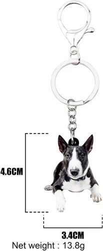 Vista 5 de WEVENI - Llaveros de acrílico para perros American Pit Bull Terrier para mascotas