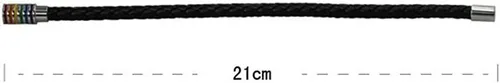 Vista 5 de Brazalete Oakky de piel trenzada, magnética, arcoíris LGBT, orgullo gay y lésbico