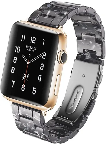 Vista 53 de HOPO Compatible With Apple Watch Band Thin Lightweight Resin Strap Bracelet Fashion Wristband Replacement For iWatch Bands Series Ultra 11 10 9 8 7