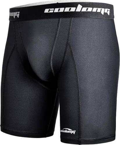 Vista 11 de COOLOMG Paquete de 2 pantalones cortos de compresión para niños con Negro