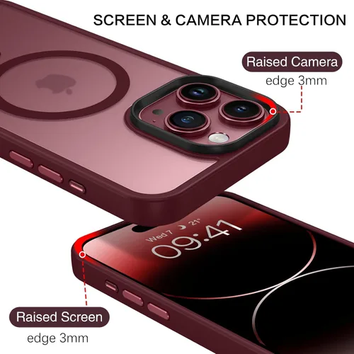 Vista 6 de BENTOBEN Funda protectora para iPhone 15 Pro Max, translúcida mate, delgada, a prueba de golpes, para mujeres y hombres, para iPhone 15 Pro Max