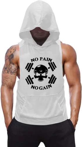Vista 10 de SZKANI Camiseta sin mangas con estampado de calavera para hombre, chaleco de fitness para culturismo, camisetas de tirantes para entrenamiento