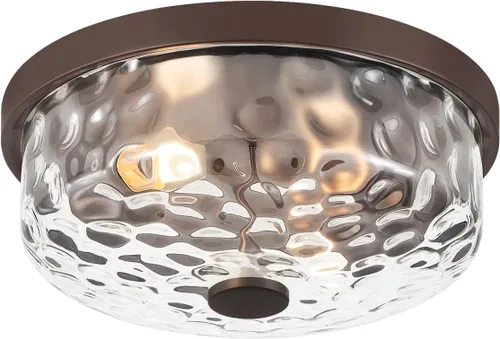 Vista 8 de 12 Inch Farmhouse Flush Mount Ceiling Light, 2 Light Industrial Close to Ceiling Light, Industrial Ceiling Lighting Fixture for Kitchen Hallway 12.2